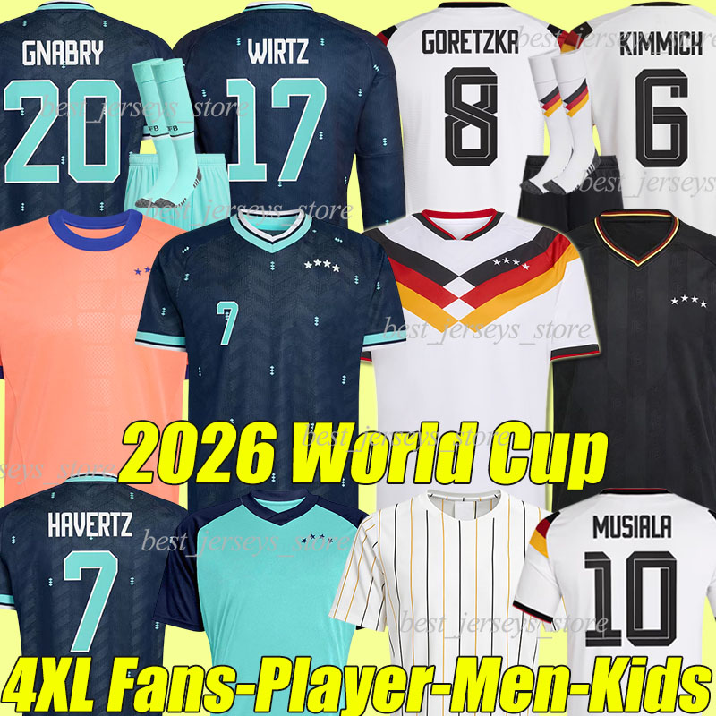 4XL 2026 GerMANys 125th WIRTZ Soccer Jerseys KIMMICH GNABRY LEWELING GORETZKA F.NMECHA ADEYEMI TAH BAUMANN fans player version Men Kids Kit Sock Football Shirt