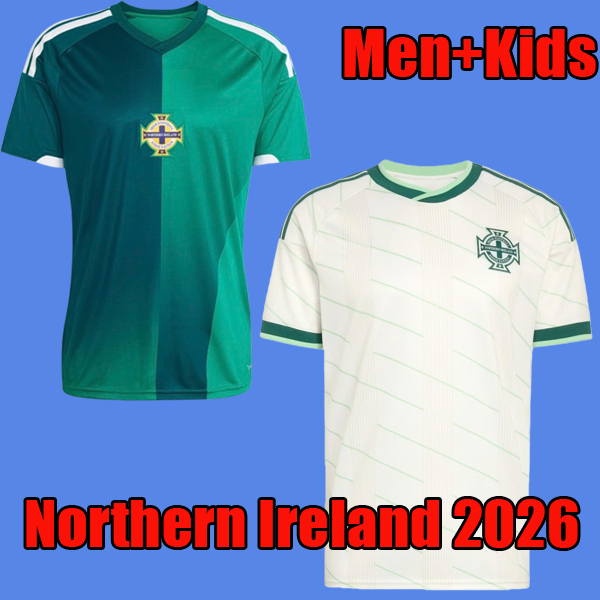 Northern Ireland jersey 2026 World Cup Mens Home away uniform Fans player soccer jerseys men kids set football shirts home green away white top kit