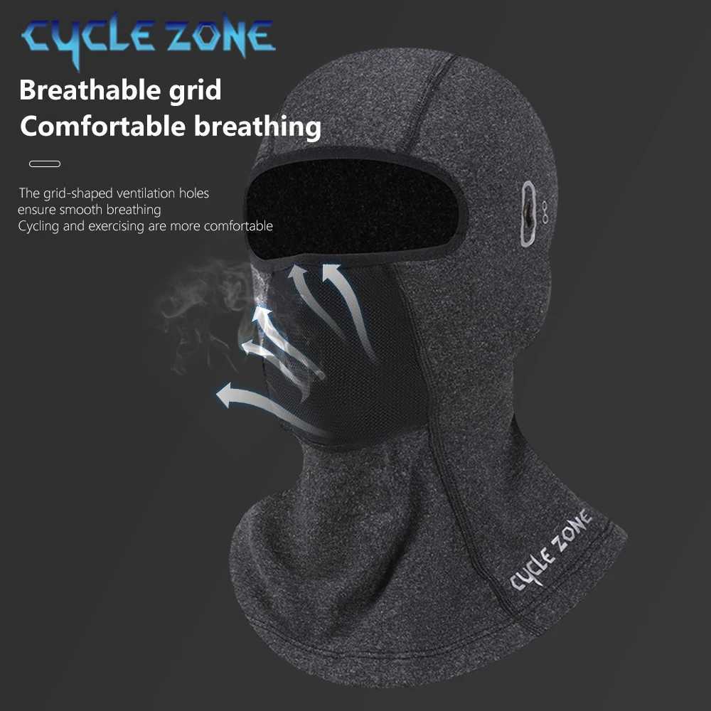 Winter Warm Cycling Mask Breathable Thermal Biking Mask Windproof Motorcycle Helmet Balaclava Neck Cover Men Women Ski Masks M260320