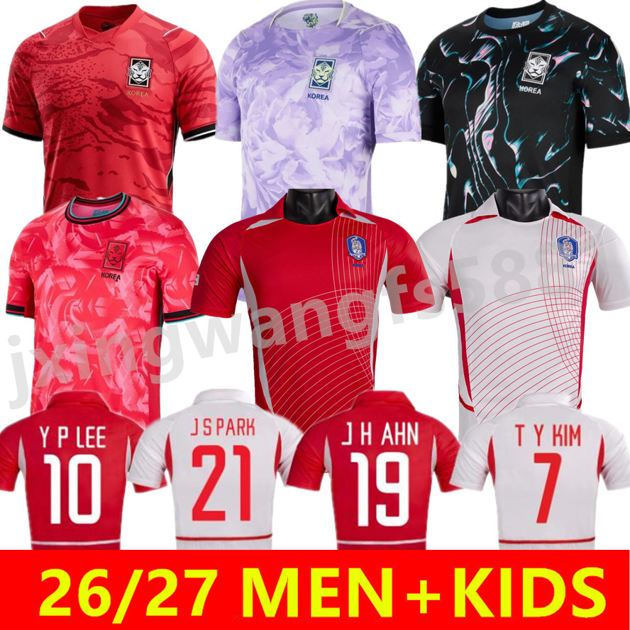 2026 South Korea soccer jerseys H M SON JINSU MINJAE korea world cup jersey 2002 C G SONG Ahn Jung-hwan M B HONG Park Ji-sung T Y KIM home away vintage classic football shirt