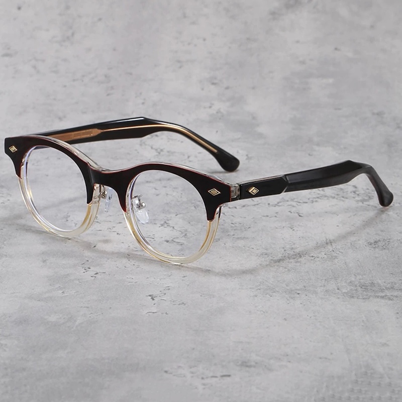 Anti Blue Light Glasses Computer Gaming Glasses Work Men Women Eyestrain relief Retro Round Johnny Depp Optical Custom Prescription Myopia, CB Fashion