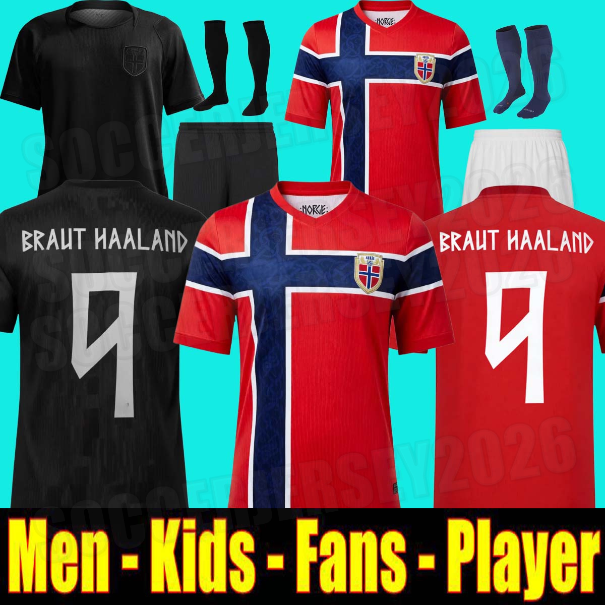 26 27 world cup Norway soccer jersey 2024 2026 HAALAND odegaard Sorloth Berge Men Kids SORLOTH NUSA AASGAARD HORN Football shirt Christas gift en Whit