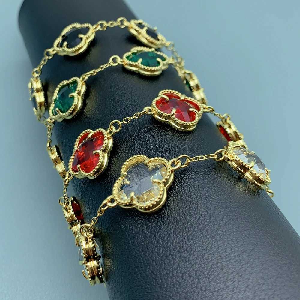 Shiny Crystal Zircon For Women Fashion Five Flower Gift Jewelry H260321 - view 7