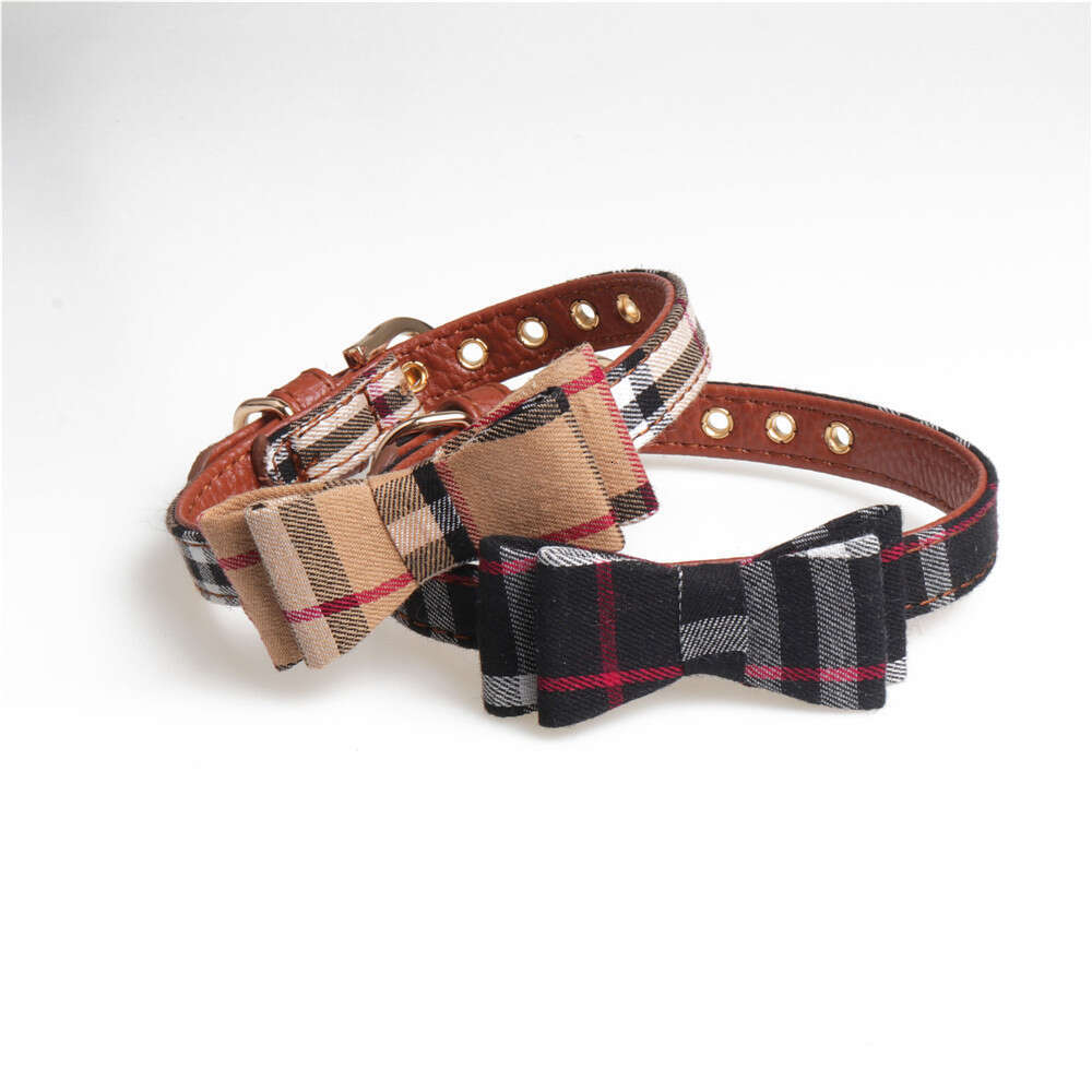 Dog Cat Collar Bow Dog Triangle Scarf Pet Collar Set With Leash Pet Supplies