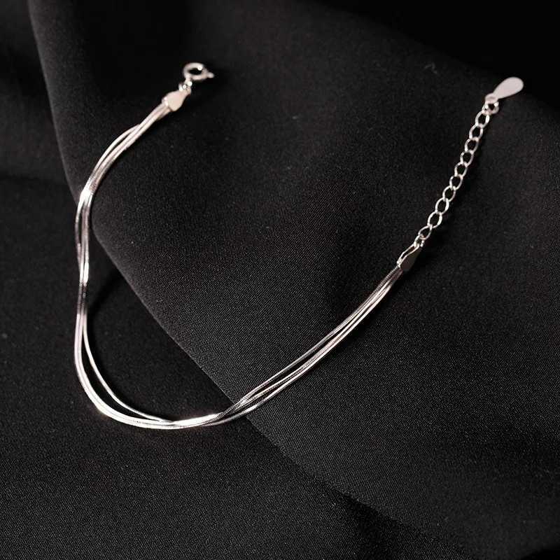Fashion 925 Sterling Silver for Women Simple Korean Multi Layer Coil Adjustable Party Wedding Jewelry Gifts H260321 - view 6