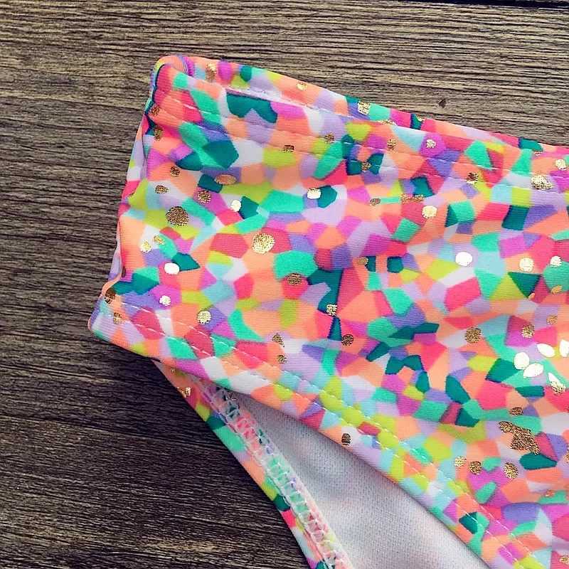 Girls Bikini Cute Floral Sailor Two Piece Beachwear Child Bikini Swimsuit Swimwear Baby Bathing Suit For Kids Baby Girls Biquini M260321