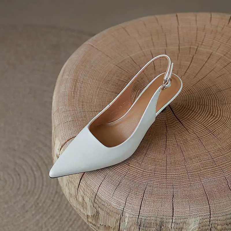 Krazing Pot Genuine Leather Snake Patterns Big Size 42 High Heels Pointed Toe Summer Shoes Slingback Straps Women Pumps C260321