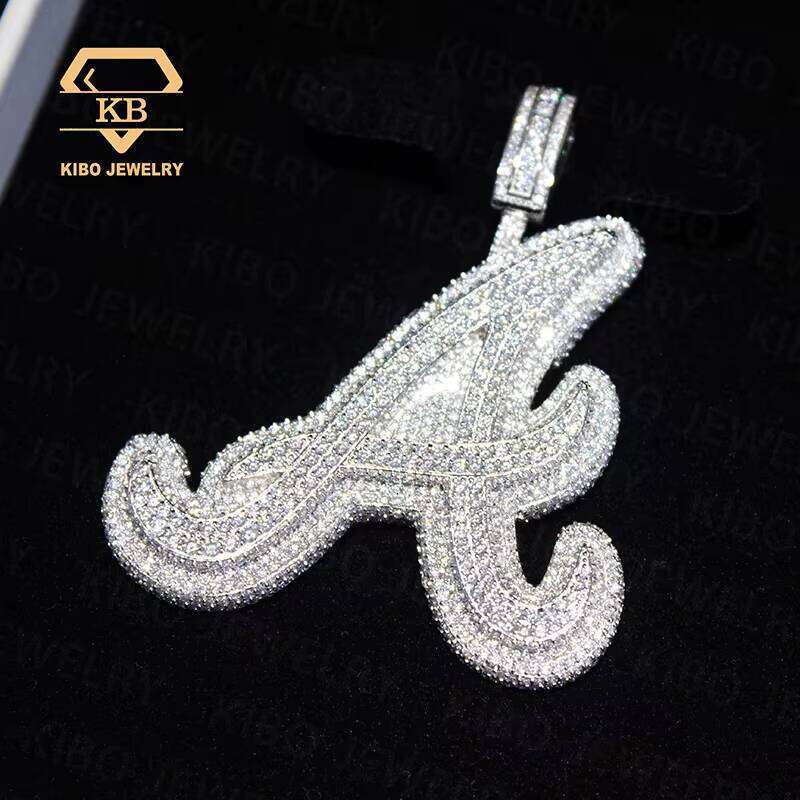 New Design 2-Inch 925 Sterling Silver Iced Hip Hop Pendant Fashionable Letter Custom Moissanite For Men Pendants & Charms