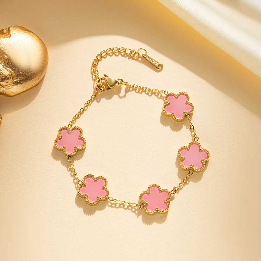 Classic Luxury Stainless Steel Ladies Adjustable Five Flower for Women New Fashion Party Jewelry Gifts H260321 - view 6