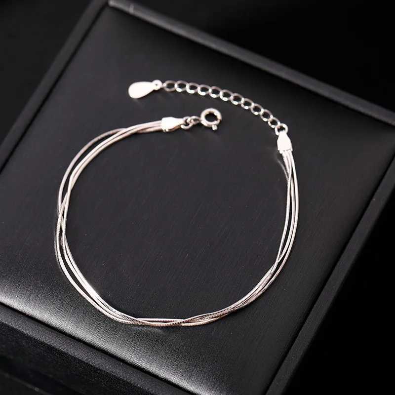 Fashion 925 Sterling Silver for Women Simple Korean Multi Layer Coil Adjustable Party Wedding Jewelry Gifts H260321 - view 5