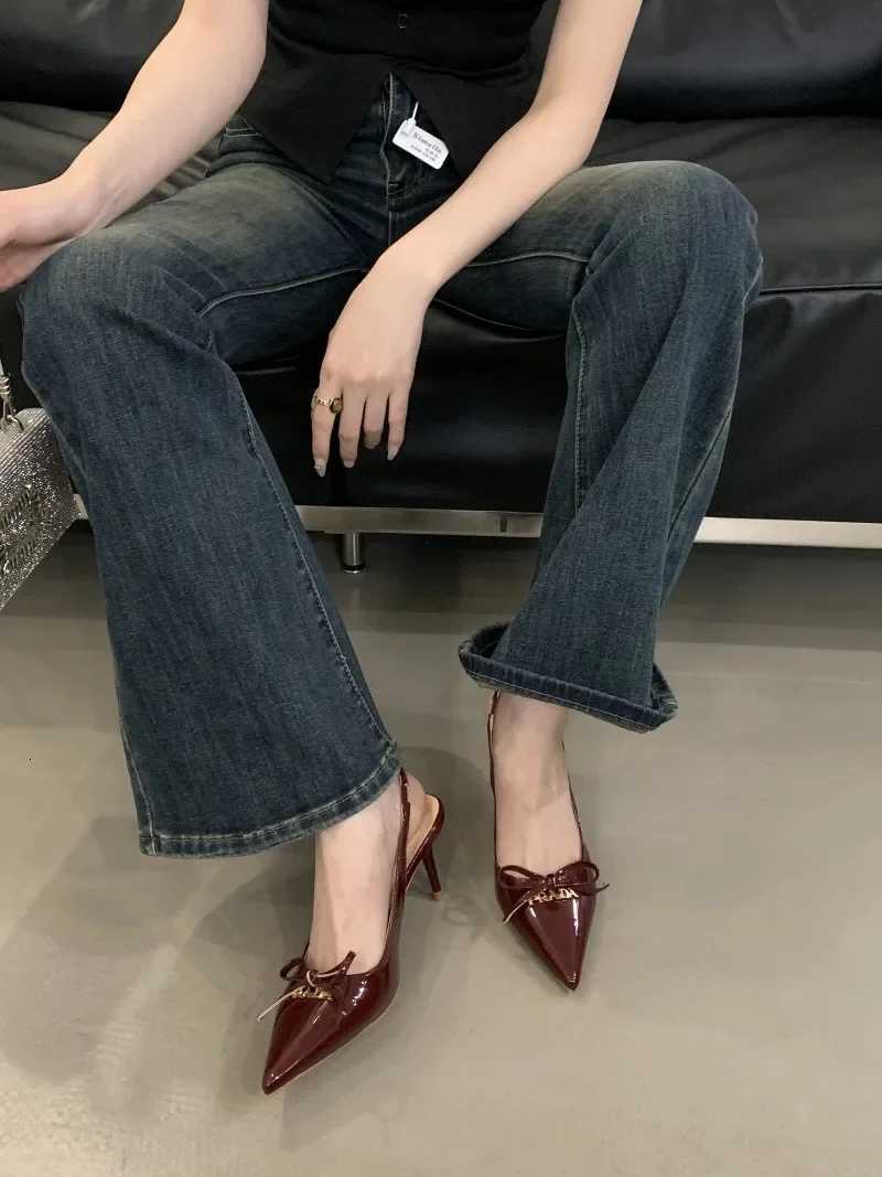 New Sandals for Women with Pointed Bows and Thin Heels High Heels for Women Platform Shoes Sandlia Salto Quadrado C260321