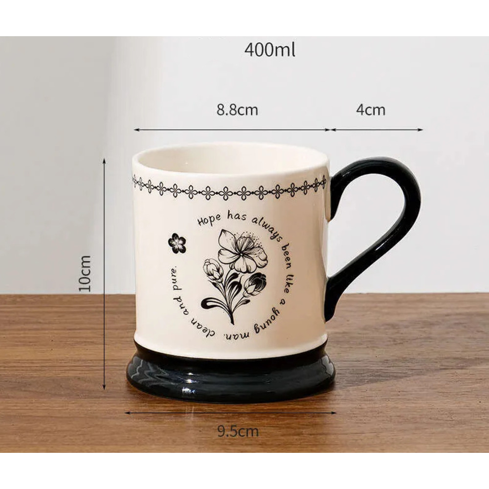 Vintage Ceramic Mugs Unique Design Stylish Water Cup Office Coffee Mug Premium Gift Classic Cup