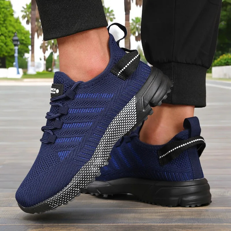 Mens Sneakers Thick Sole Comfortable Casual Shoes Lightweight Breathable Fashion Running Shoes Male Tenis Masculino 260320