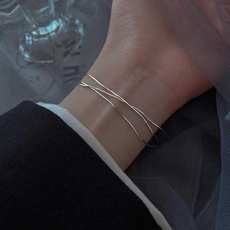 Fashion 925 Sterling Silver for Women Simple Korean Multi Layer Coil Adjustable Party Wedding Jewelry Gifts H260321 - view 3