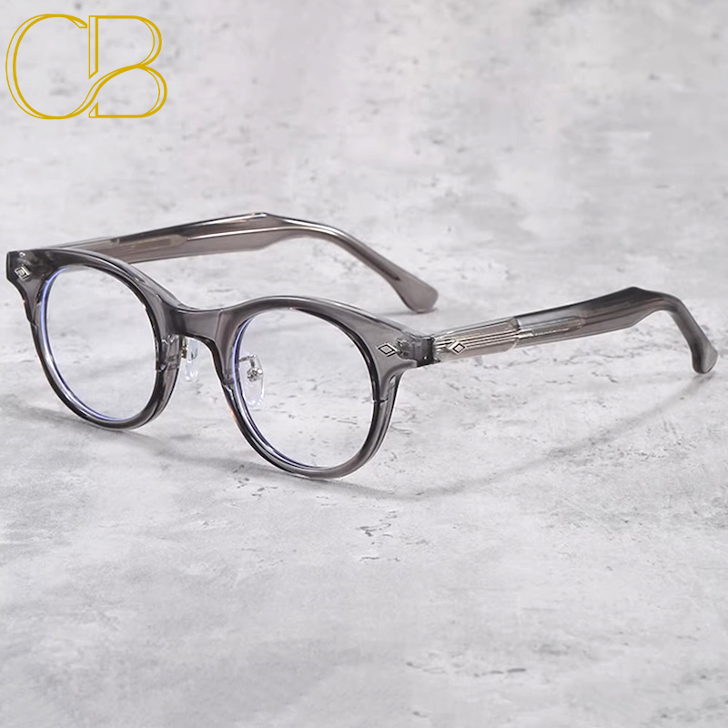 Anti Blue Light Glasses Computer Gaming Glasses Work Men Women Eyestrain relief Retro Round Johnny Depp Optical Custom Prescription Myopia, CB Fashion