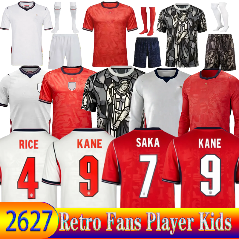 2026 2027 England Soccer Jerseys KANE STERG RASHFORD SANCHO GREALISH MOUNT FODEN HENDERSON 25 26 27 National Football Shirt Men Full Sets Fans Player KIDS Retro888