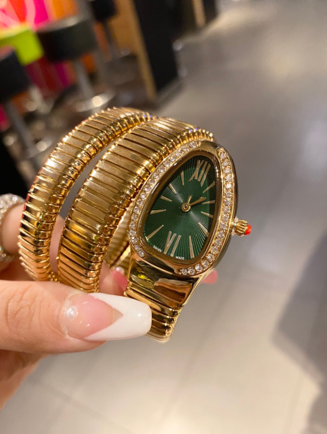 Luxury women's Bracelet BVLGARItiy Women's watch Quartz Watch Serpentine watch Top brand Stainless Steel Ladies Christmas Diamond Stainless Steel watch #88