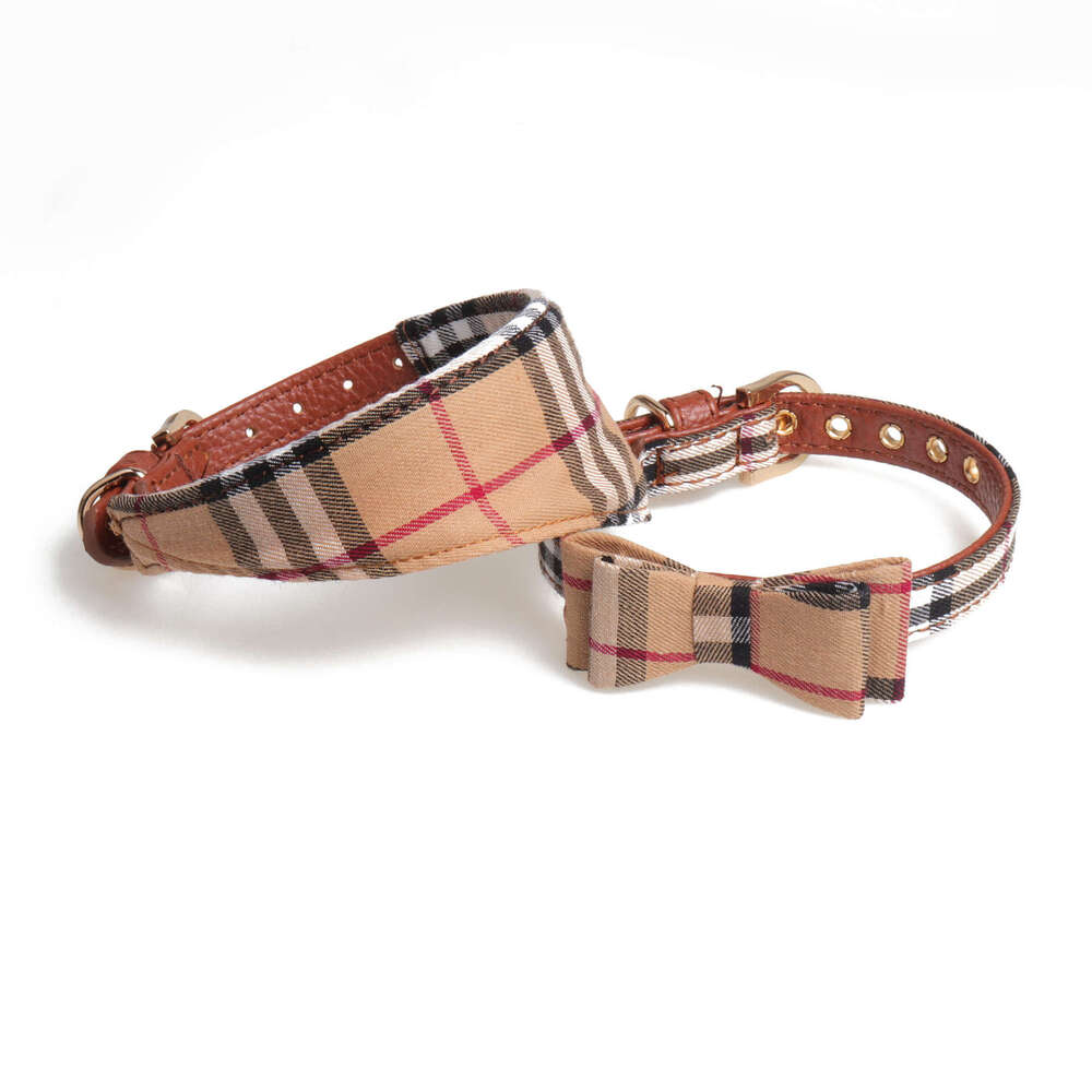 Dog Cat Collar Bow Dog Triangle Scarf Pet Collar Set With Leash Pet Supplies