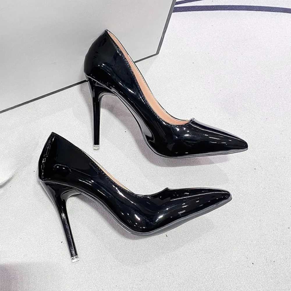 Sexy Black Sole Thin 6cm 8cm 10cm Heel High Heels Classic Style Black Office Work Shoes light Lady Pumps Plus Size 43 C260321
