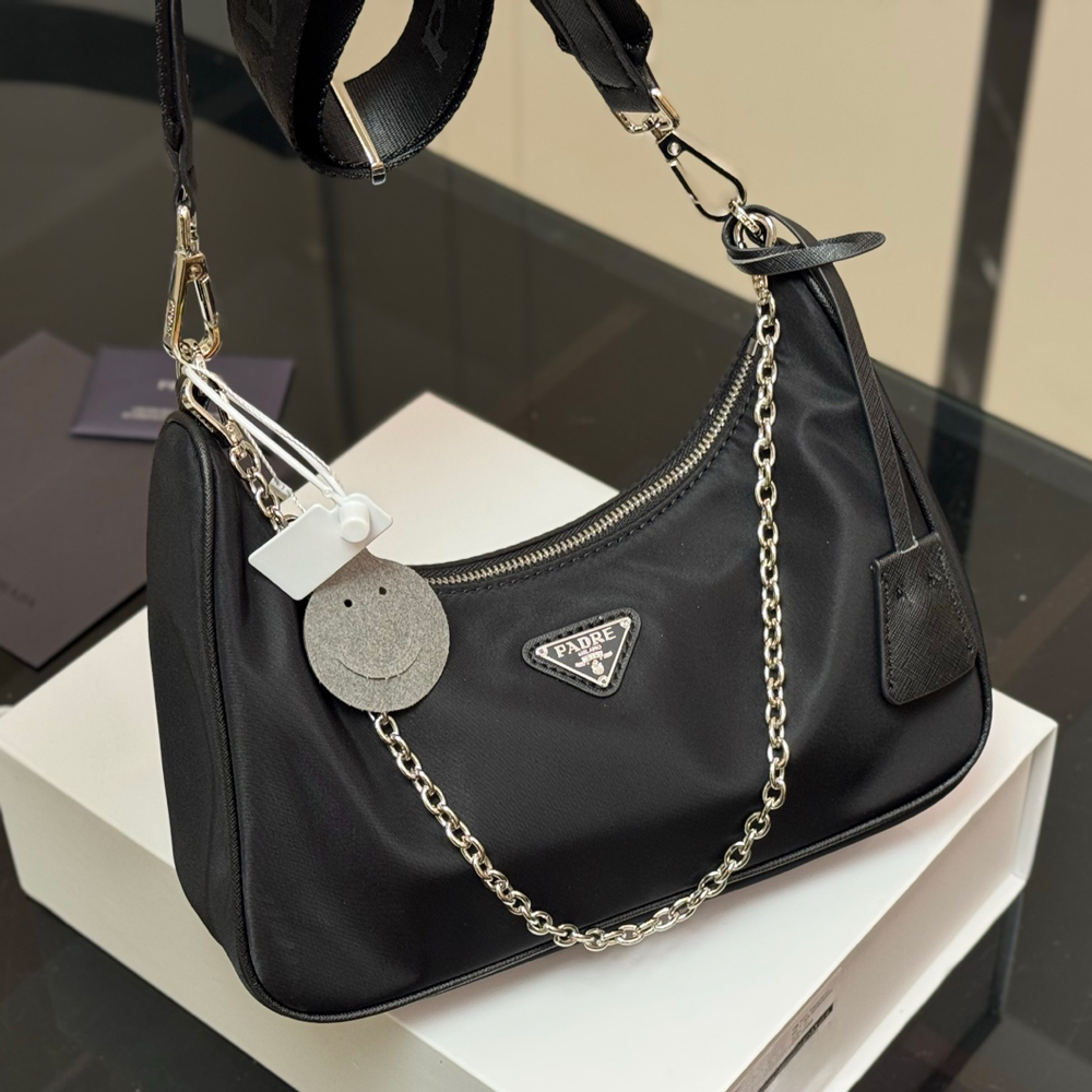Designer bag shoulder bag high quality three in one nylon 2005 underarm bag women classic combination diagonal cross bag wallet