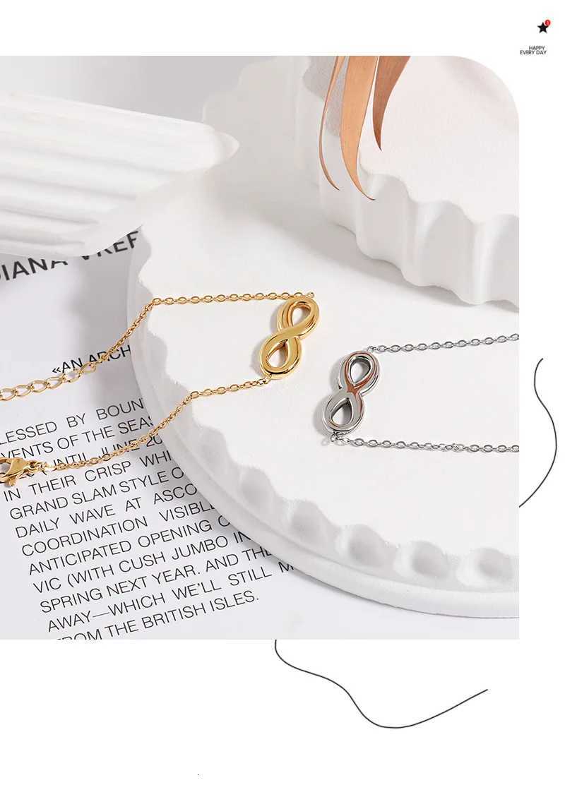 Waterproof Simple Infinity Symbol Number 8 Pendant Stainless Steel PVD Plated Charm Women Friends Fashion Jewelry Gifts H260321 - view 3