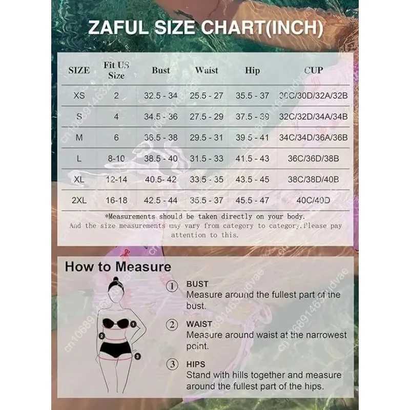 ZAFUL Womens 2 Piece Floral Print Swimsuit Triangle String High Cut Bikini Sets Bathing Suit M260321