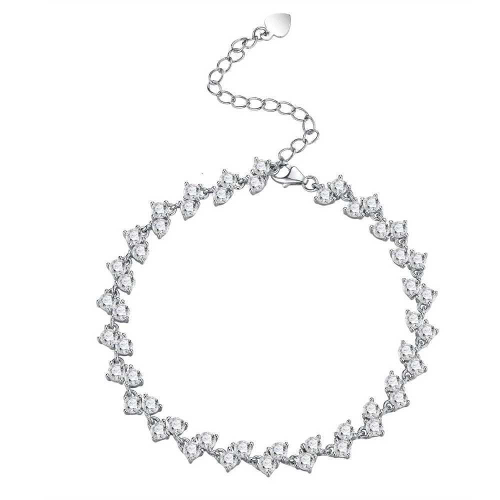 GXTRS 3mm Full Moissanite Women 925 Sterling Silver Elegant Lab Diamond Hand Chains Wedding Gifts No Fade Fine Jewelry H260321 - view 7