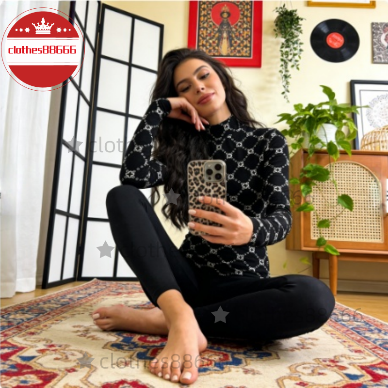 Womens Moon Top Long Sleeve Leggings Bottoms Jumpsuits shirts tee casual t-shirt Pants tees outwear tops Rompers 2 Piece Set Designer Breathable sexy sun protective