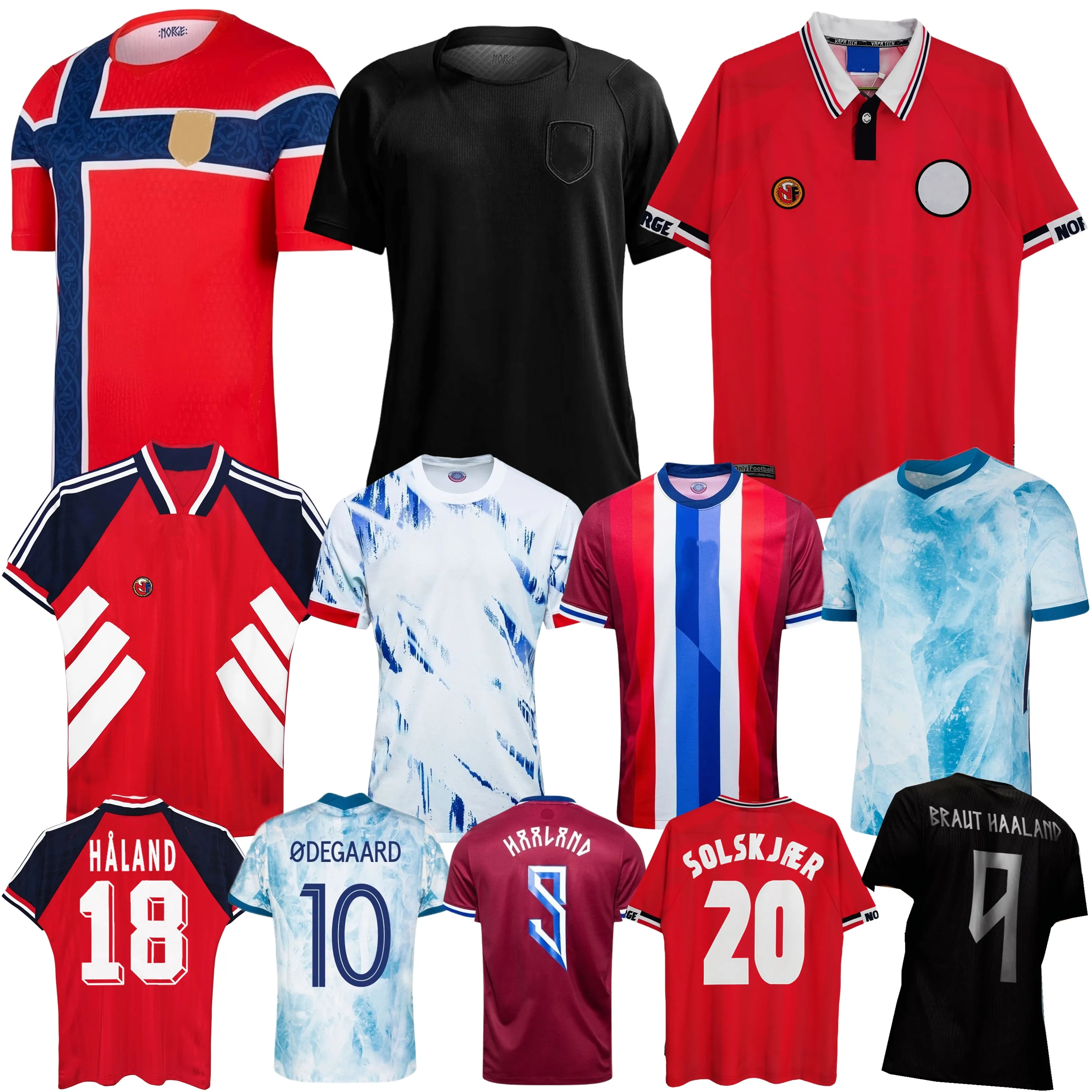 BRAUT HAALAND 1994 1998 Retro 20 21 25 2026 2027 Norway soccer jerseys BERGE Odegaard SOLSKJAER REKDAL NUSA Sorloth STRAND LARSEN BOBB HAUGE National football shirt