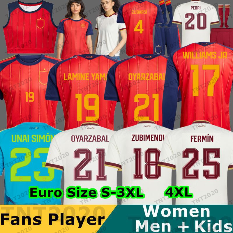 3XL 4XL 2026 Spain soccer jerseys Training suit PEDRI Espana MORATA CARVAL fans Player football shirt men woman kids kits OLMO FERRAN RODRIGO LaMiNe YAMAL