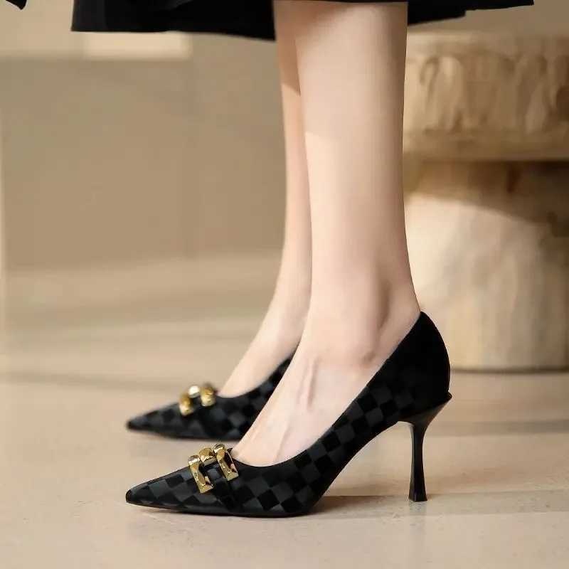 Office With Medium Heels Black Shoes For Women 2024 White Leather Casual Formal Ladies Summer Footwear Quick Delivery A C260321