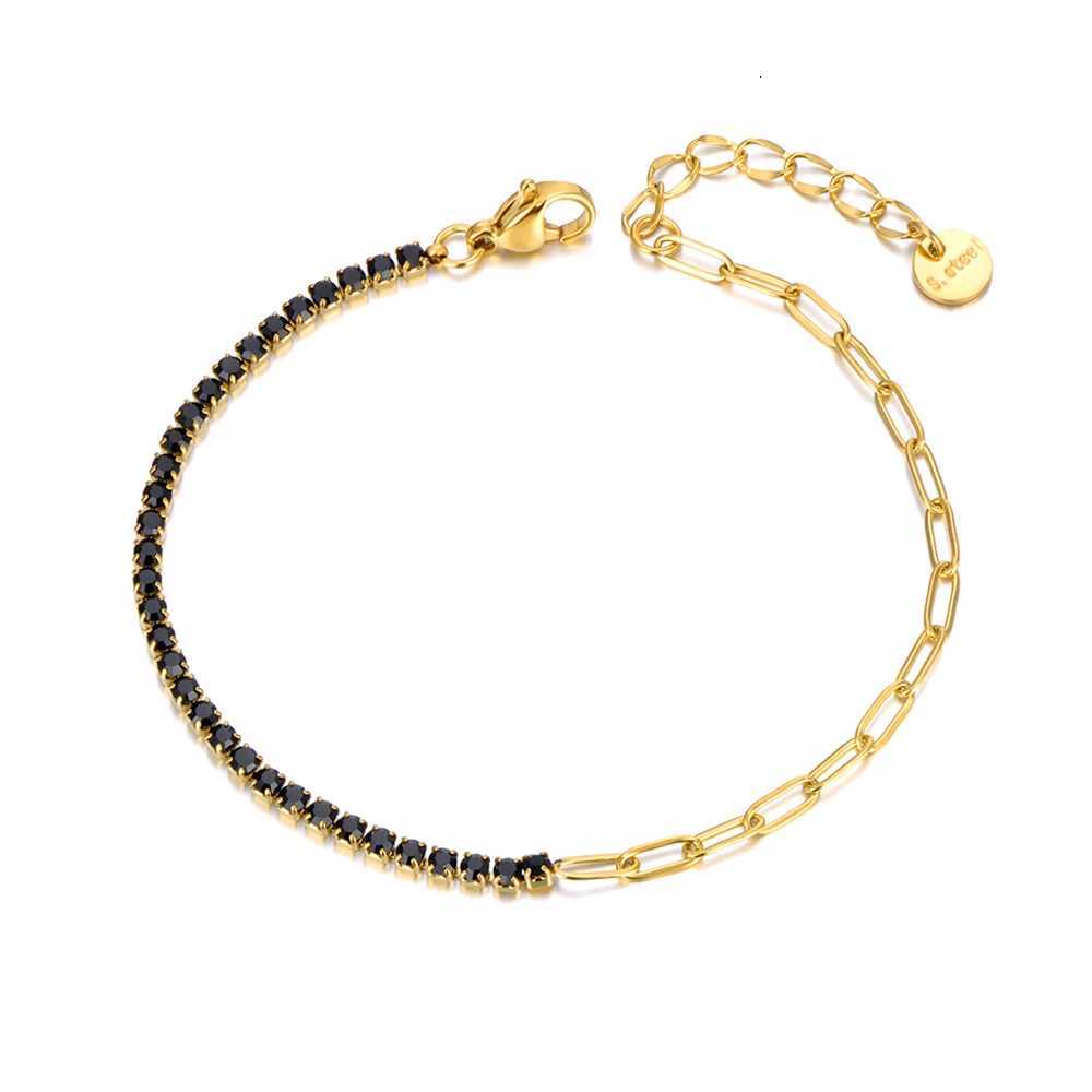 Lokaer Sparkling CZ Crystal Charm For Women Girls Stainless Steel Link Chain Bohemia Beach Jewelry B22109 H260321 - view 4