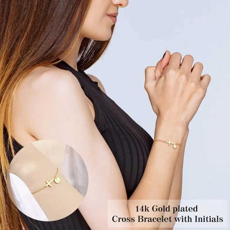 Birthstone Cross for Women Teen Girls Dainty Gold Link Chain Christian Gifts Easter Baptism Religious Jewelry H260321 - view 5