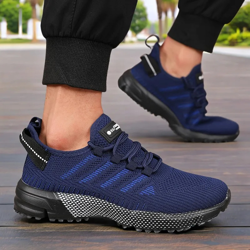Mens Sneakers Thick Sole Comfortable Casual Shoes Lightweight Breathable Fashion Running Shoes Male Tenis Masculino 260320