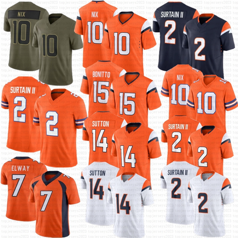 Bo Nix Patrick Surtain II Jaylen Waddle Football Jersey Jahdae Barron Courtland Sutton Bonitto Talanoa Hufanga Elway Manning Jarrett Stidham