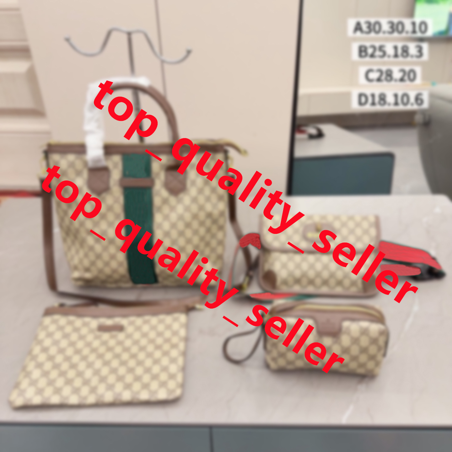 2026 Four-piece set Top Quality New women men Duffle Bag Women Hand Luggage Travel Men Pu Leather Handbags Large CrossBody Bags Totes Purse top