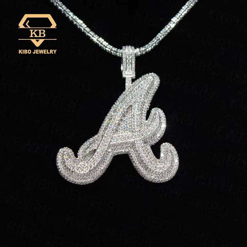 New Design 2-Inch 925 Sterling Silver Iced Hip Hop Pendant Fashionable Letter Custom Moissanite For Men Pendants & Charms