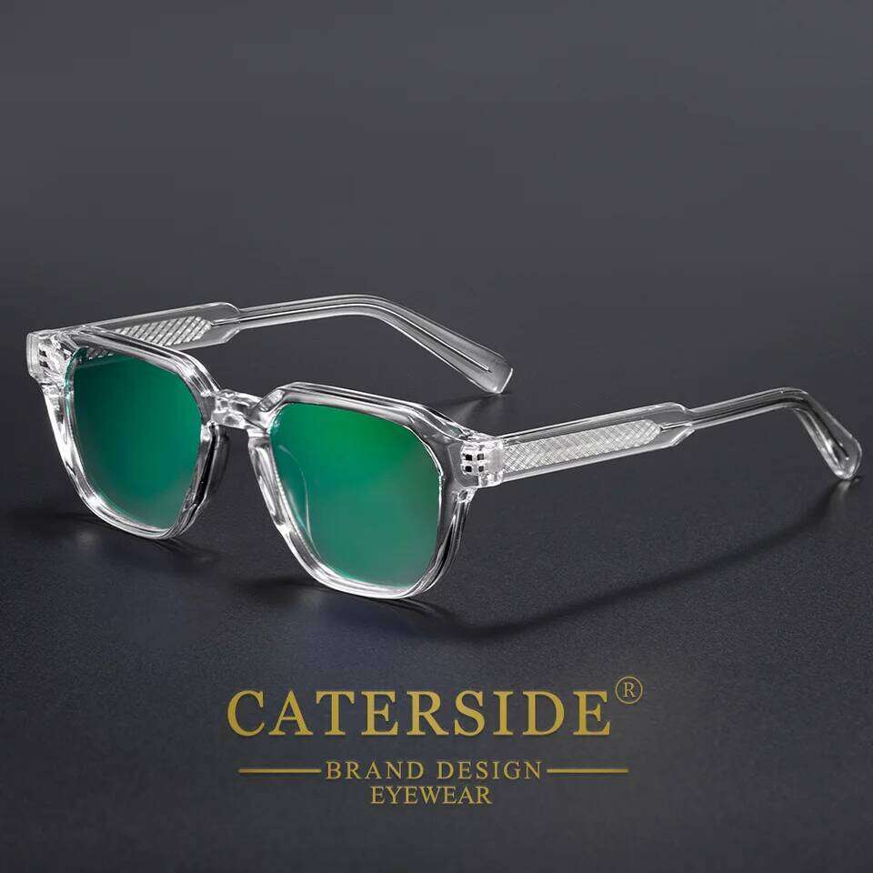 CATERSIDE New Fashion Men's Sunglasses CP Pin Square Frame Eyeglass Women's Outdoor Cycling Fishing Sports Retro Glasses UV400 26Y0321
