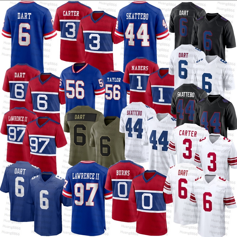 Arvell Reese Abdul Carter Jaxson Dart Malik Nabers Cam Skattebo Football Jersey Thibodeaux Manning Strahan DeVito Bavaro Brian Burns Isaiah Likely