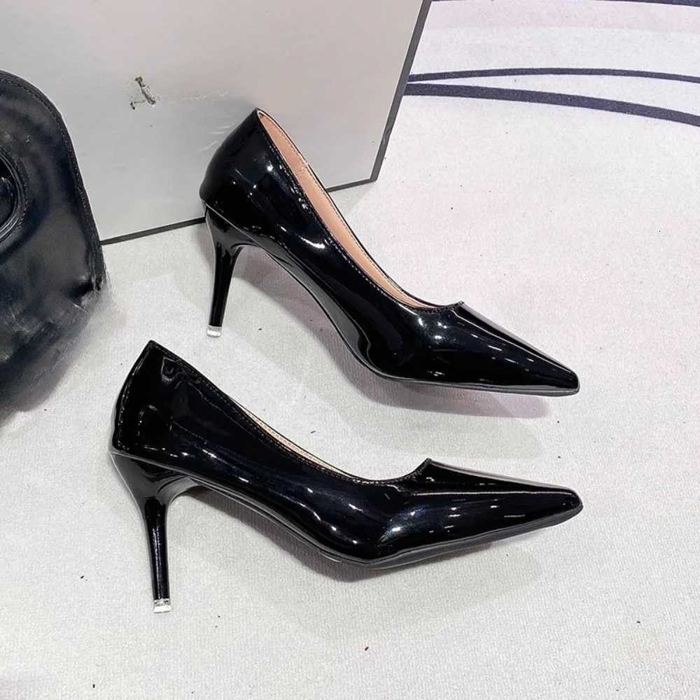 Sexy Black Sole Thin 6cm 8cm 10cm Heel High Heels Classic Style Black Office Work Shoes light Lady Pumps Plus Size 43 C260321