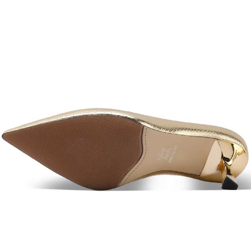 JOCHEBED HUWomen Pumps Genuine Leather Pointy Toe 65CM Thin High Heels Dress Party Prom Basic Shoes Woman Large Size 33-43 C260321