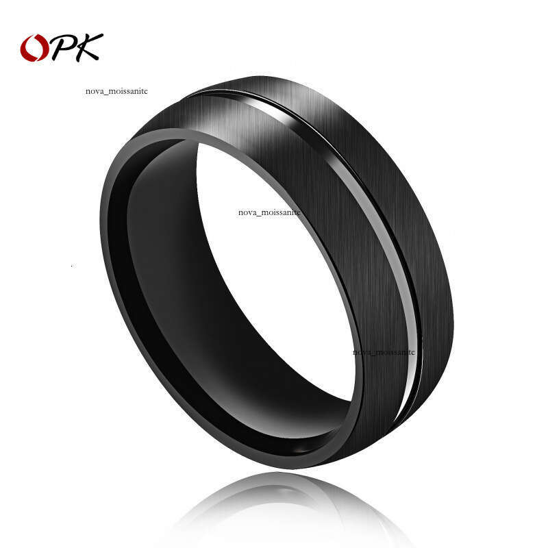 Jewelry Fashion Simple Black 925 Sterling Silver 18K Gold for Men Unique Hip Hop Trendy Versatile Ring Wholesale