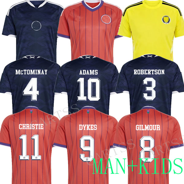 25 26 Scotland soccer jerseys 2025 2026 McTominay Billy Gilmour Lewis Ferguson McGinn Tierney Robertson football shirts home away third goalkeeper RETRO kids kit