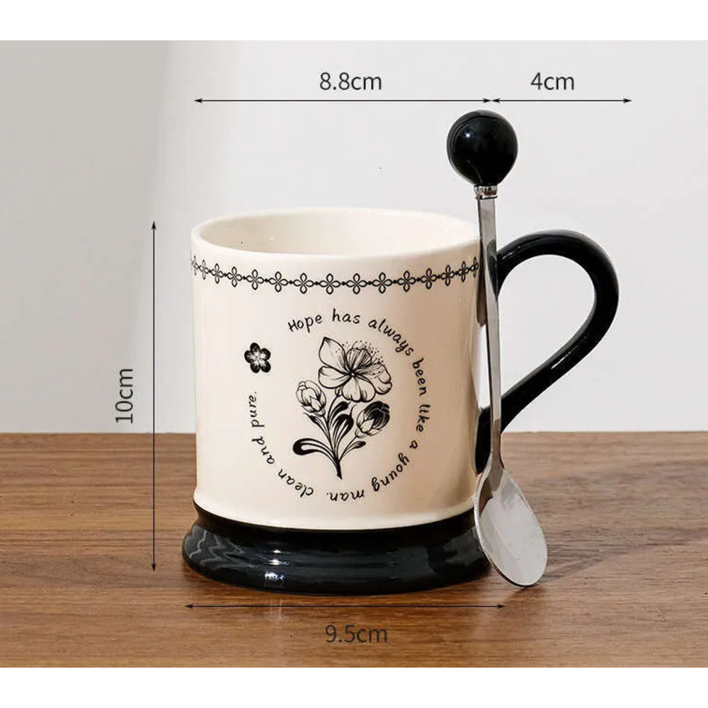 Vintage Ceramic Mugs Unique Design Stylish Water Cup Office Coffee Mug Premium Gift Classic Cup