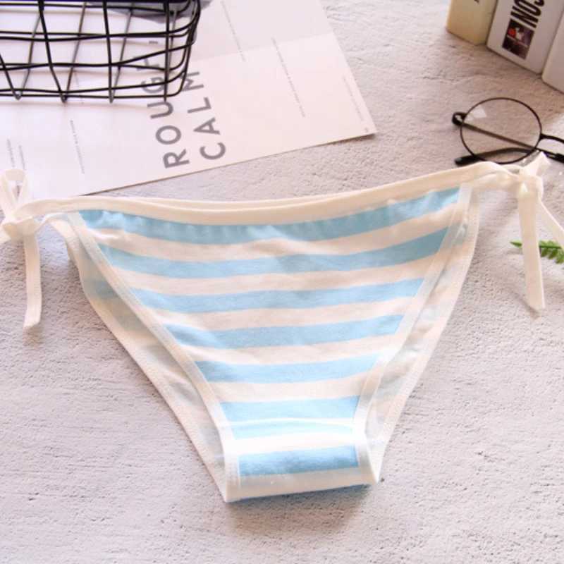 Japan Sexy Lingerie Lolita Kawaii Blue White Striped Mini Bikini Adult Cosplay Women Bra Underwear Set Swimsuit M260321