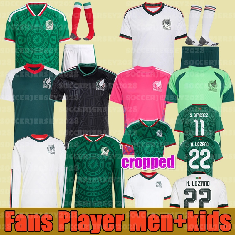 Green Mexico jersey 2026 World Cup Home away Kit soccer jersey A. VEGA C. HUERTA L. ROMO RAUL football shirt men kids kits set Pink Black White Special Third goalkeeper set