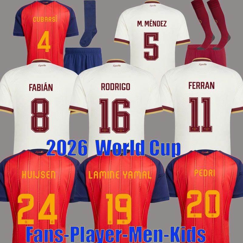 WORLD CUP 2026 Men kids kit Spanish Espana football shirt soccer jerseys Spain TORRES GAVI RODRIGO PEDRI LAMINE YAMAL MORATA Men T-Shirts National Camiseta