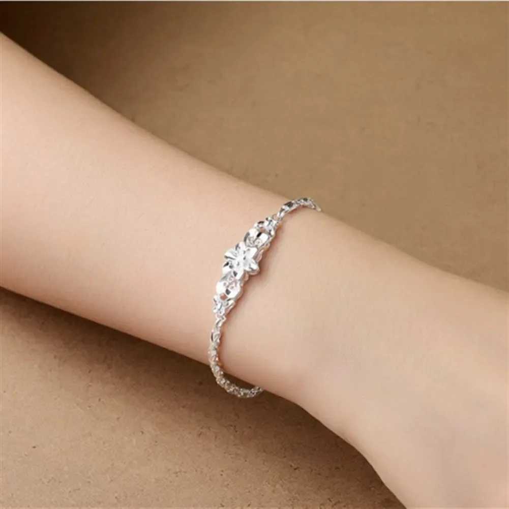 New beautiful flowers chain charms 925 Sterling silver for woman fine fashion jewelry Wedding party lady gifts H260321 - view 6