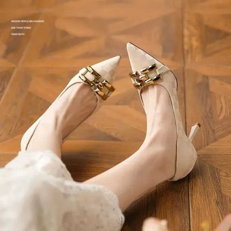 Office With Medium Heels Black Shoes For Women 2024 White Leather Casual Formal Ladies Summer Footwear Quick Delivery A C260321