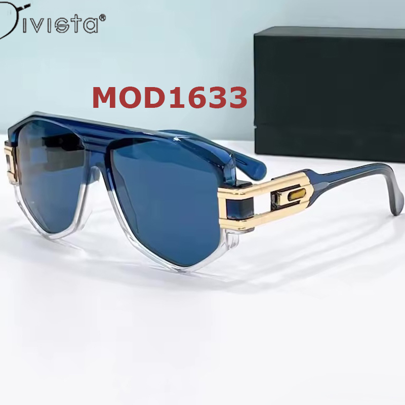 Top Quality Brand Sunglasses Luxury Designer Original MOD1633 Men Pilot Shades Cool Steampunk Oversized Glasses Driving Outdoor Travel IVSTA Fashion A